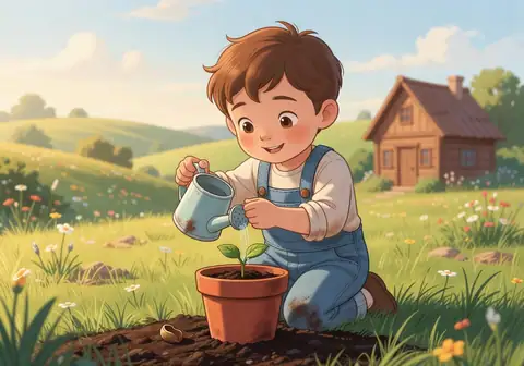 Illustration for Leo and the Little Seed