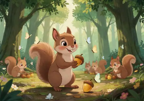 Illustration for Sammy's Golden Acorns