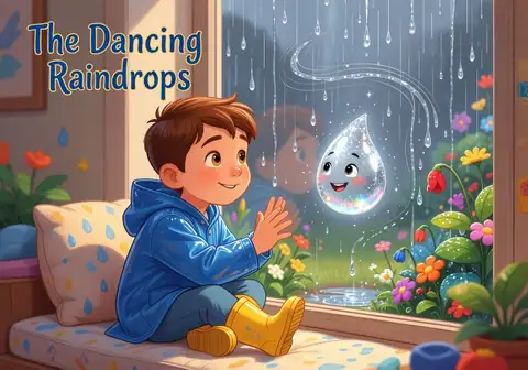 Illustration for The Dancing Raindrops
