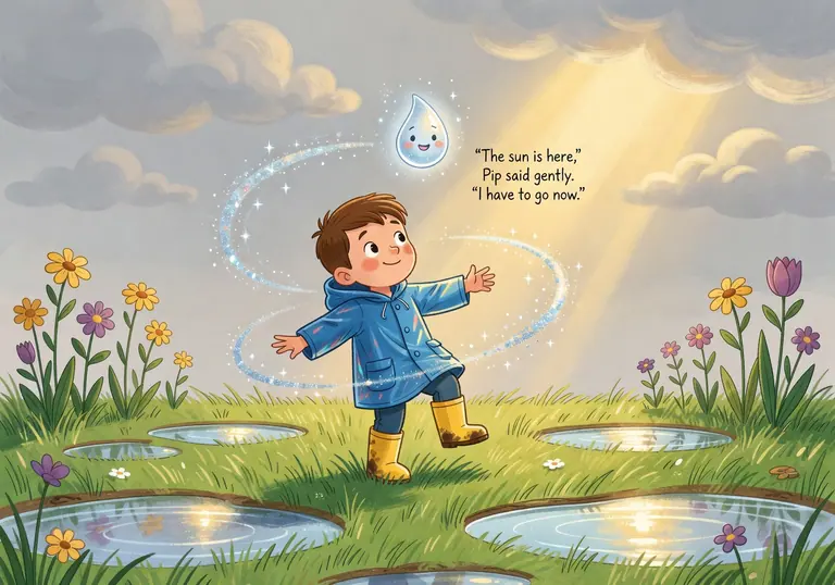 Illustration for The Dancing Raindrops scene 2
