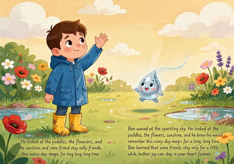 Illustration for The Dancing Raindrops scene 3