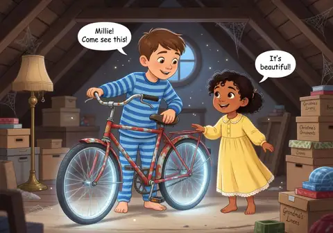 Illustration for The Flying Bicycle