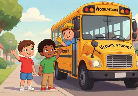 Illustration for The Little School Bus