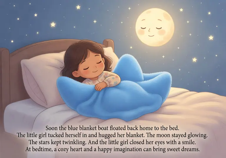Illustration for The Magic Blue Blanket scene 2