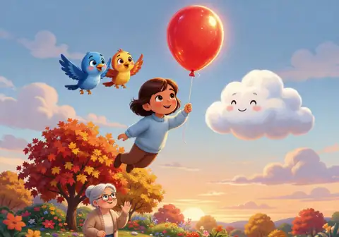 Illustration for The Magic Red Balloon