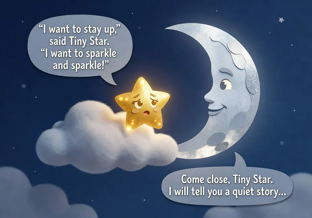 Illustration for The Sleepy Little Star